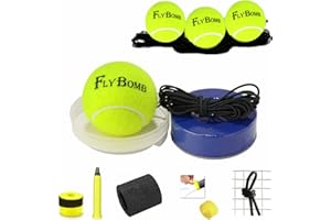 Teloon Portable Tennis Trainer 2.05LB Weight Heavy Iron Base Tennis Training Tool Exercise Tenis Ball Sports Self-Study Rebou