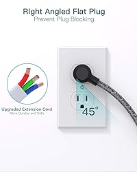 Power Strip Surge Protector, Addtam 6 Outlets and 3