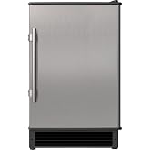 EdgeStar 15 Inch 15 Lb/Day Built-In Ice Maker 12 Lb Bin - No Drain Required | 15 Lb Daily Cresent Shaped Ice Production, Stainless Steel
