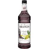 Monin Vanilla Cr&egrave;me Syrup, 33.8oz/1 Liter