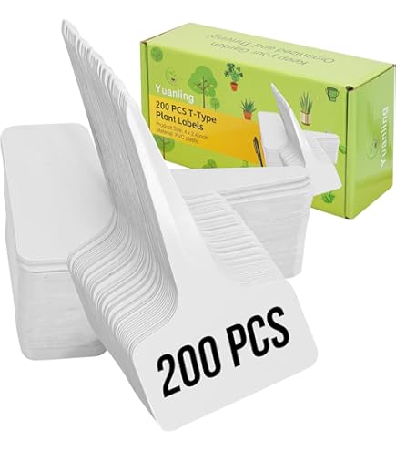 2000 Pcs Premium Plastic Plant Tags & Pot Stakes - 4" X 5/8" - 20 Colors | Waterproof Nursery Labels (Made In USA)