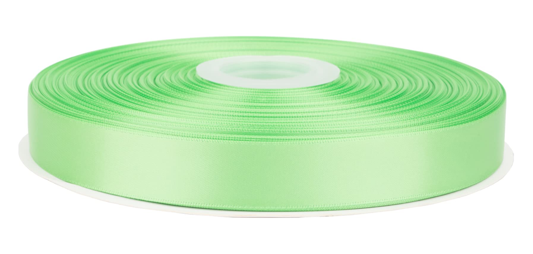 Fondersy 91 Meters Green Flash Double Faced Satin Ribbon - 22mm Width for Wedding, Gift Wrapping, Floral Arrangement and Crafts