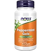 NOW Supplements, Peppermint Gels with Ginger & Fennel Oils, Enteric Coated, Digestive Support*, 90 Softgels