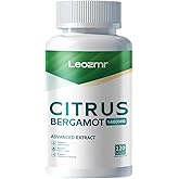 Organic Citrus Bergamot 1400mg, 120 Capsules - 25:1 Citrus Bergamia - Essential Oil and Citrus Bioflavonoids - Natural Heart Health Supplements for Women and Men - Non-GMO Pills