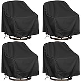 HI···YOUR COVER Outdoor Swivel Lounge Chair Cover 4 Pack,Waterproof Heavy Duty Outdoor Chair Covers, (39" W X 37" D X 38" H) Patio Furniture Cover for Swivel Patio Lounge Chair