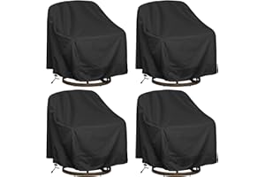 HI···YOUR COVER Outdoor Swivel Lounge Chair Cover 4 Pack,Waterproof Heavy Duty Outdoor Chair Covers, (39" W X 37" D X 38" H) Patio Furniture Cover for Swivel Patio Lounge Chair