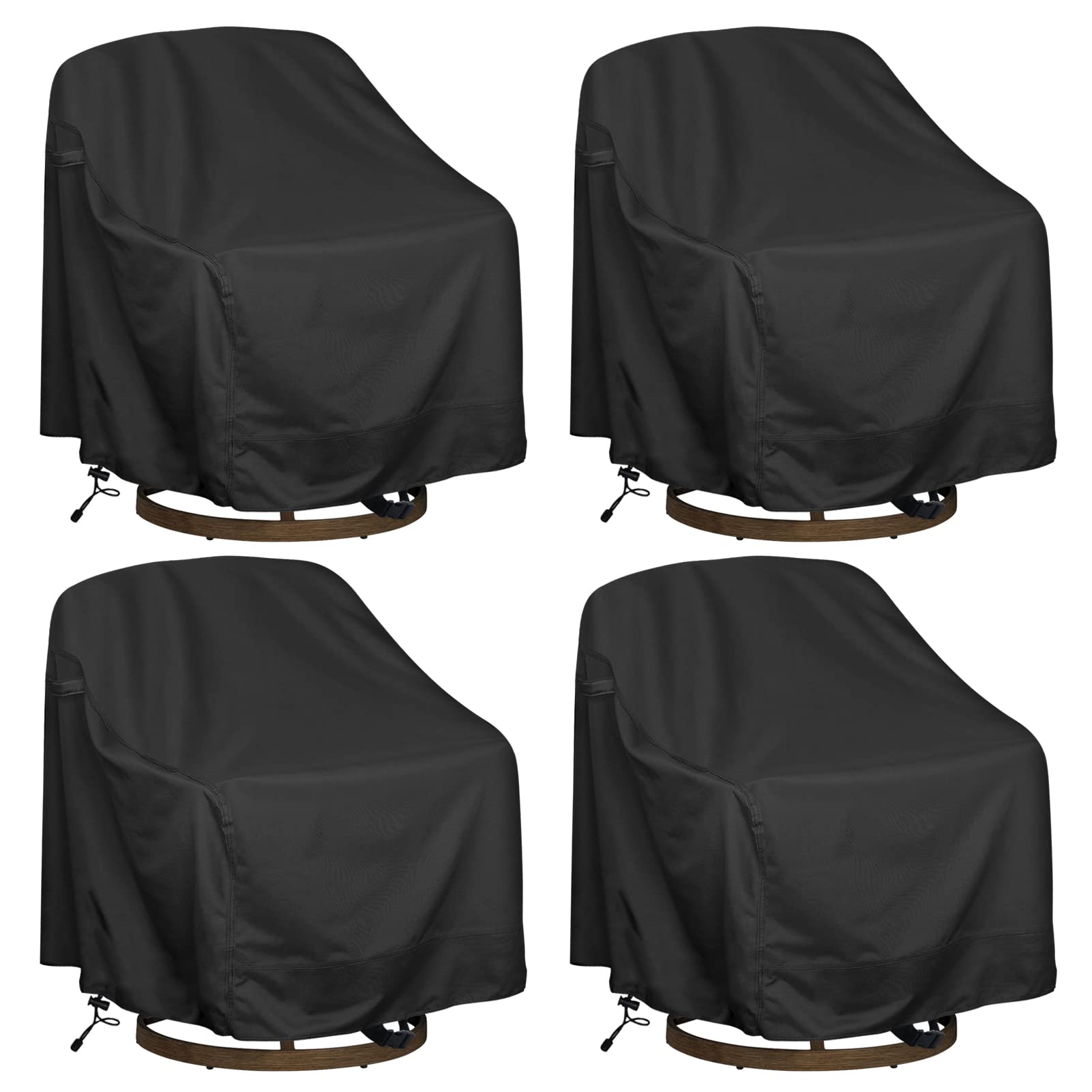 Photo 1 of Outdoor Swivel Lounge Chair Cover 4 Pack, Waterproof Heavy Duty Outdoor Chair Covers, (39" W X 37" D X 38" H) Patio Furniture Cover