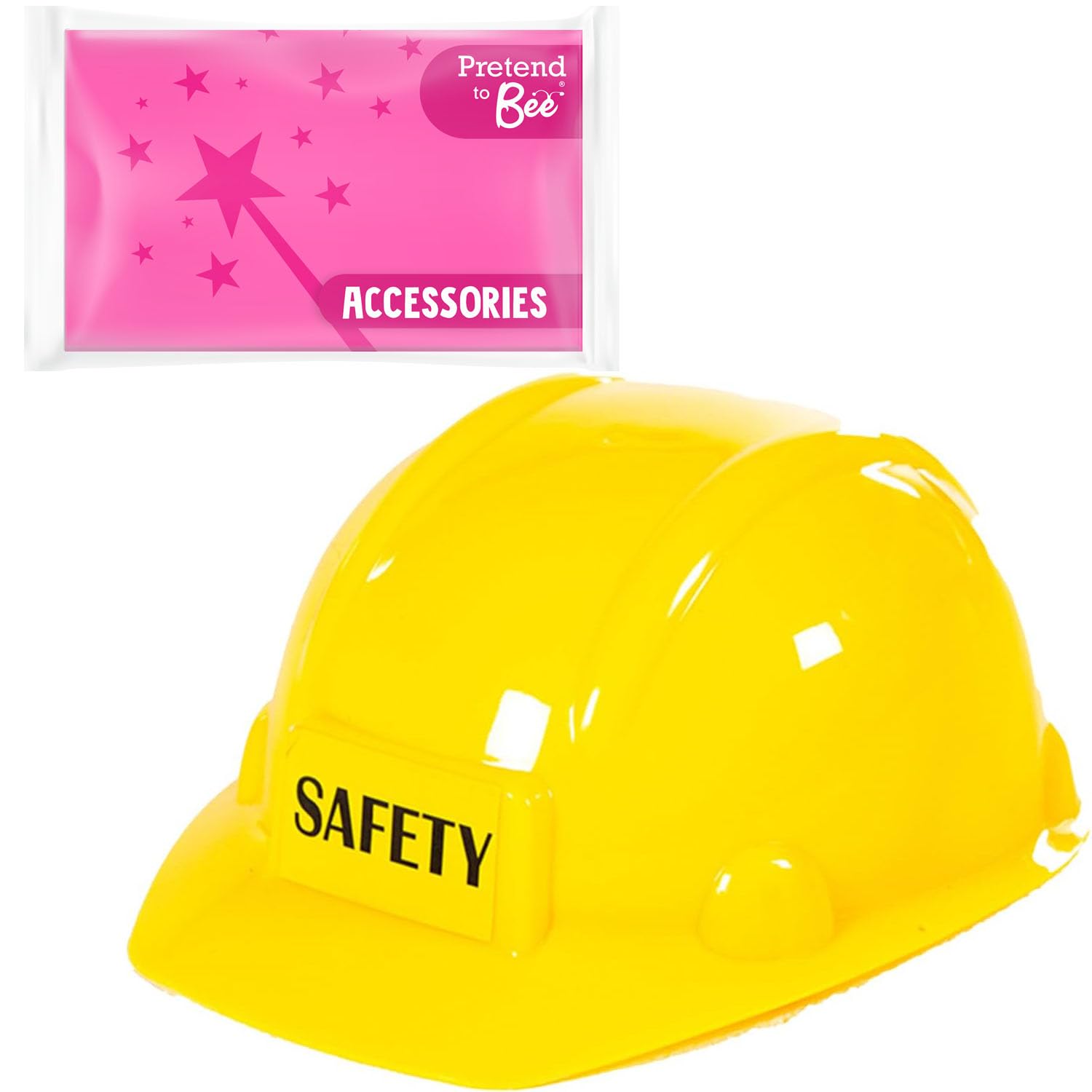 PRETEND TO BEE Childrens Safety Builder Construction Helmet, Yellow, 3+ Years