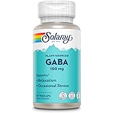 SOLARAY Plant-Sourced GABA 100 mg - Relaxation, Occasional Stress and Mood Support Supplement from Fermented Barley - Vegan, Gluten Free - 60-Day Guarantee - 30 Servings, 30 VegCaps
