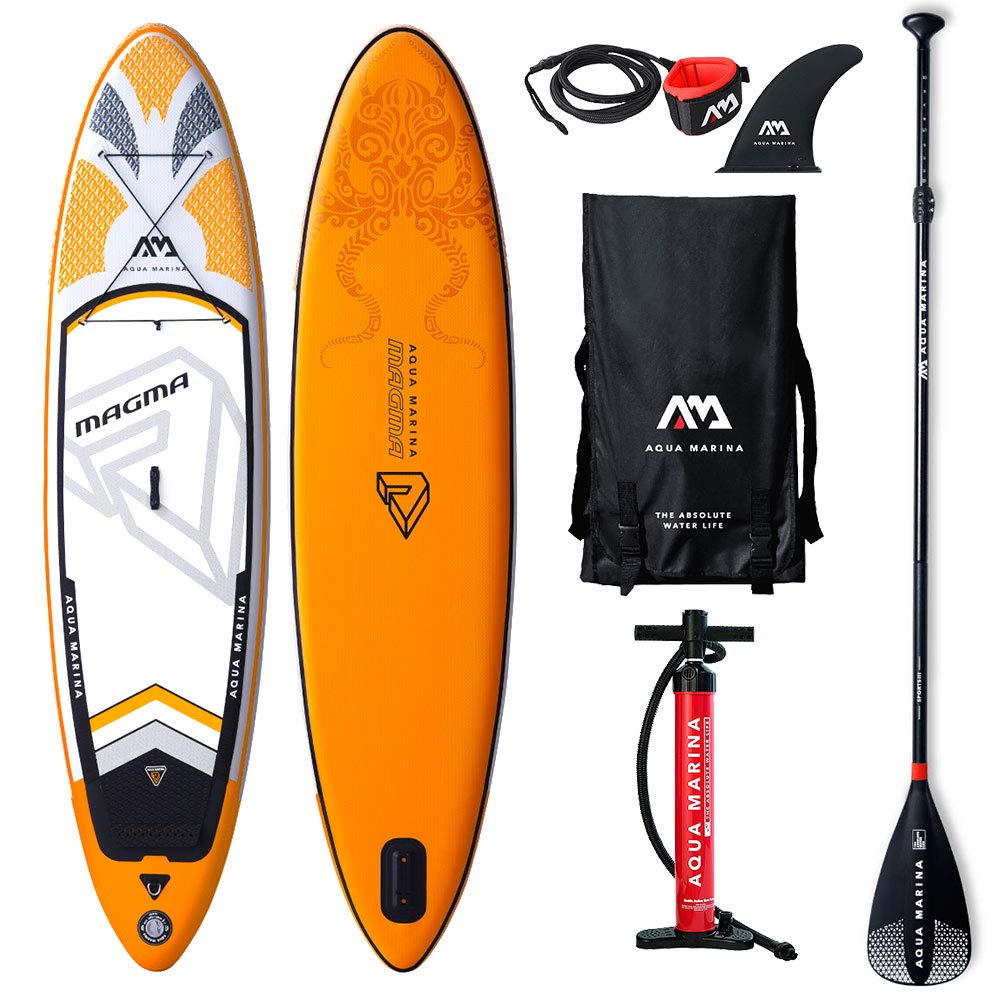Aquamarina Magma SUP Stand Up Paddle Board with Paddle, Leash, Magic Back Pack and Double Action Pump