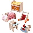 HABA Little Friends Children's Nursery Room - Dollhouse Furniture for 4" Bendy Dolls