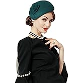 Vintage Women's Fascinators Wool Felt Pillbox Hat Ladies Hats for Church Derby Party Wedding Teardrop Hat Flower Fedoras
