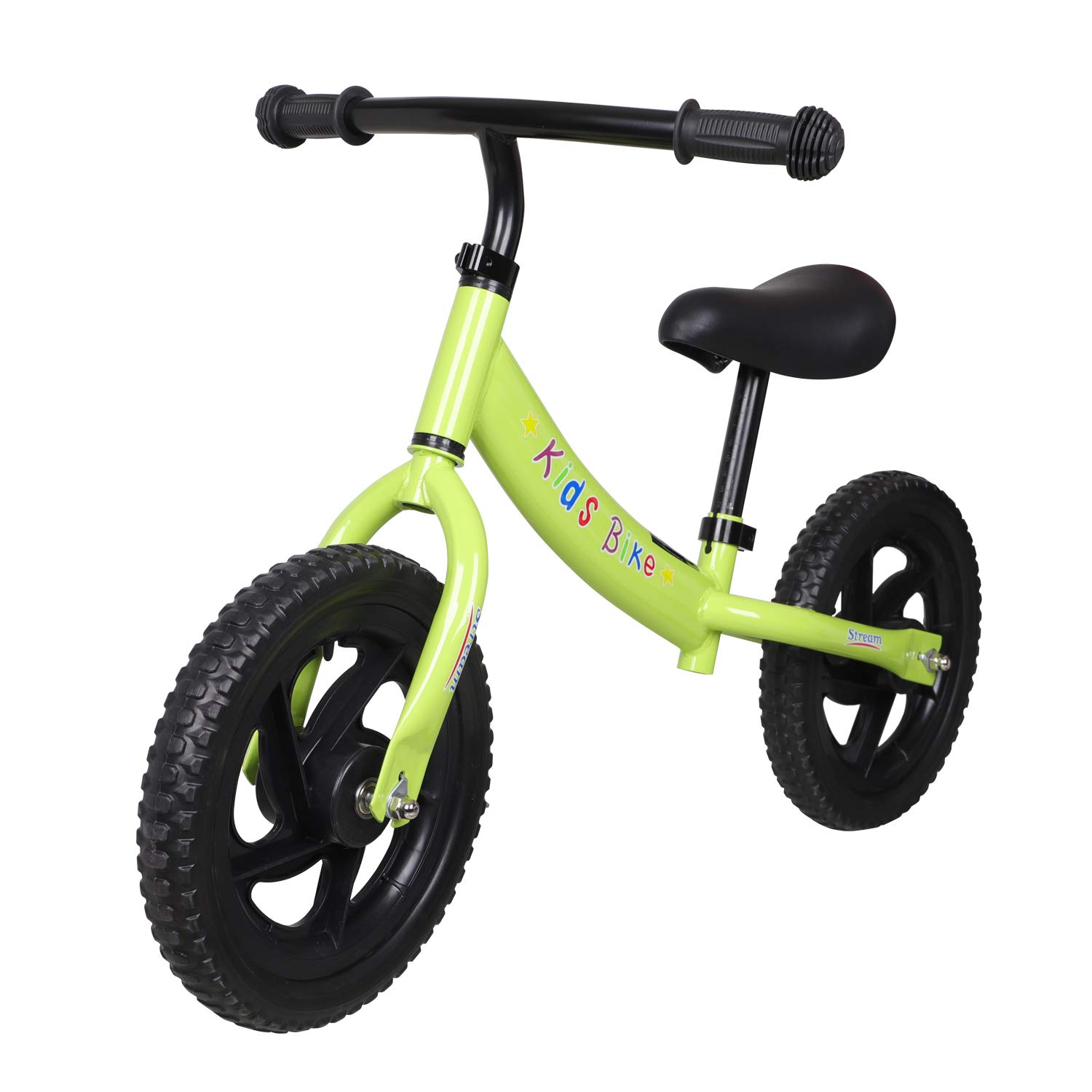 H-Y 12" Balance Bike for Boys and Girls Lightweight No-Pedal Toddlers Walking Bicycle for Children Age 2, 3, 4, 5, 6 (Green)