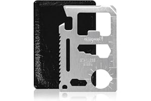 Ultimate 11-in-1 Survival Credit Card Multitool By GUARDMAN – Stocking Stuffer Christmas Gift - Multipurpose Tactical Wallet Tool With Bottle Opener, Survival Knife Gifts For Men Birthday Dad