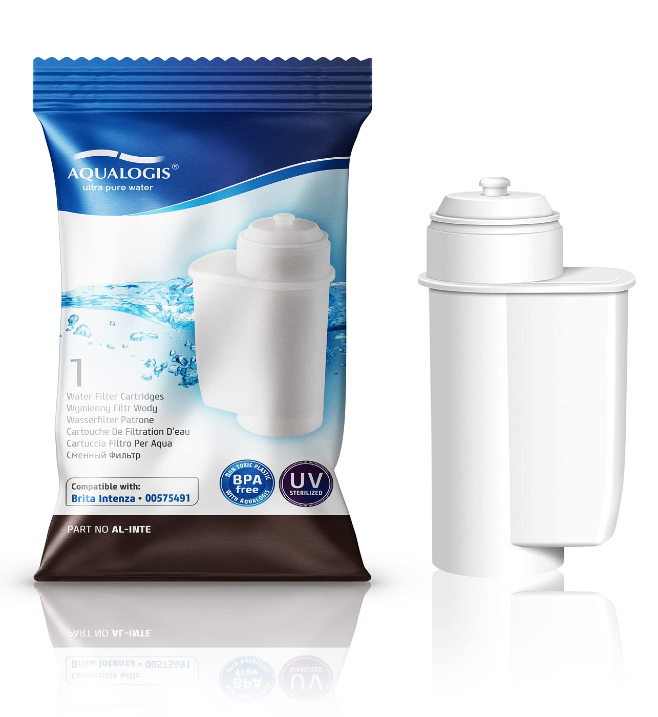 Aqualogis Water Filter Compatible with Brita Intenza, TCZ7003, 467873 for Bosh, Neff, Gaggenau, Siemens EQ. Series