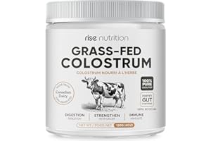 Rise Nutrition Colostrum Powder Supplement Superfood for Gut Health, Immune Barrier, Muscle Recovery, Wellness & Bloating | 1