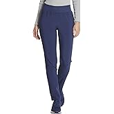 Dickies EDS Essentials Women Scrubs Pant Mid Rise Tapered Leg Pull-on Plus Size DK090, 3XL, Navy