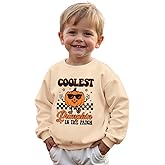 CM C&M WODRO Toddler Baby Boy Thanksgiving Sweatshirt Coolest Pumpkin In The Patch Pullover Crewneck Long Sleeve Farm Outfit