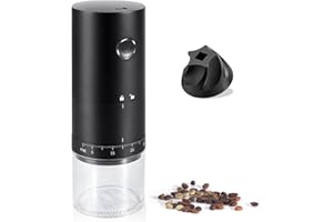 Lamido 2026 New Upgrade Portable Electric Coffee Grinder with Ceramic Burr - 38 Adjustable Grind Settings - 1.8X Faster Grinding - 2000 mAh Rechargeable for Espresso, Travel - Black