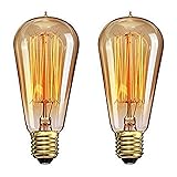 CTKcom Vintage Edison Light Bulbs(2 Pack)- 40W ST58