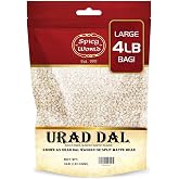 Spicy World Urad Dal 4 Pound (Matpe Beans Split, Urid Dal) - Perfect for Dosai, Idli, Vada, and more
