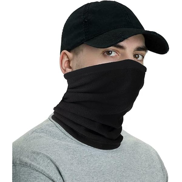 Fleece Elastic Neck Scarf Winter Neck Warmer Gaiter Fleece