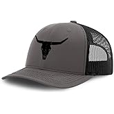 Custom Richardson Mesh Cap Hat Embroidered Cow Skull A Trucker Hats for Men & Women