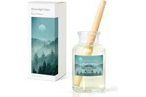 STRN Reed Diffuser, Fragrance Diffuser for Home Scented, Reed Diffuser Set with Large Size Diffuser Sticks, Home Fragrance Products Moonlight Rain 5.3 oz