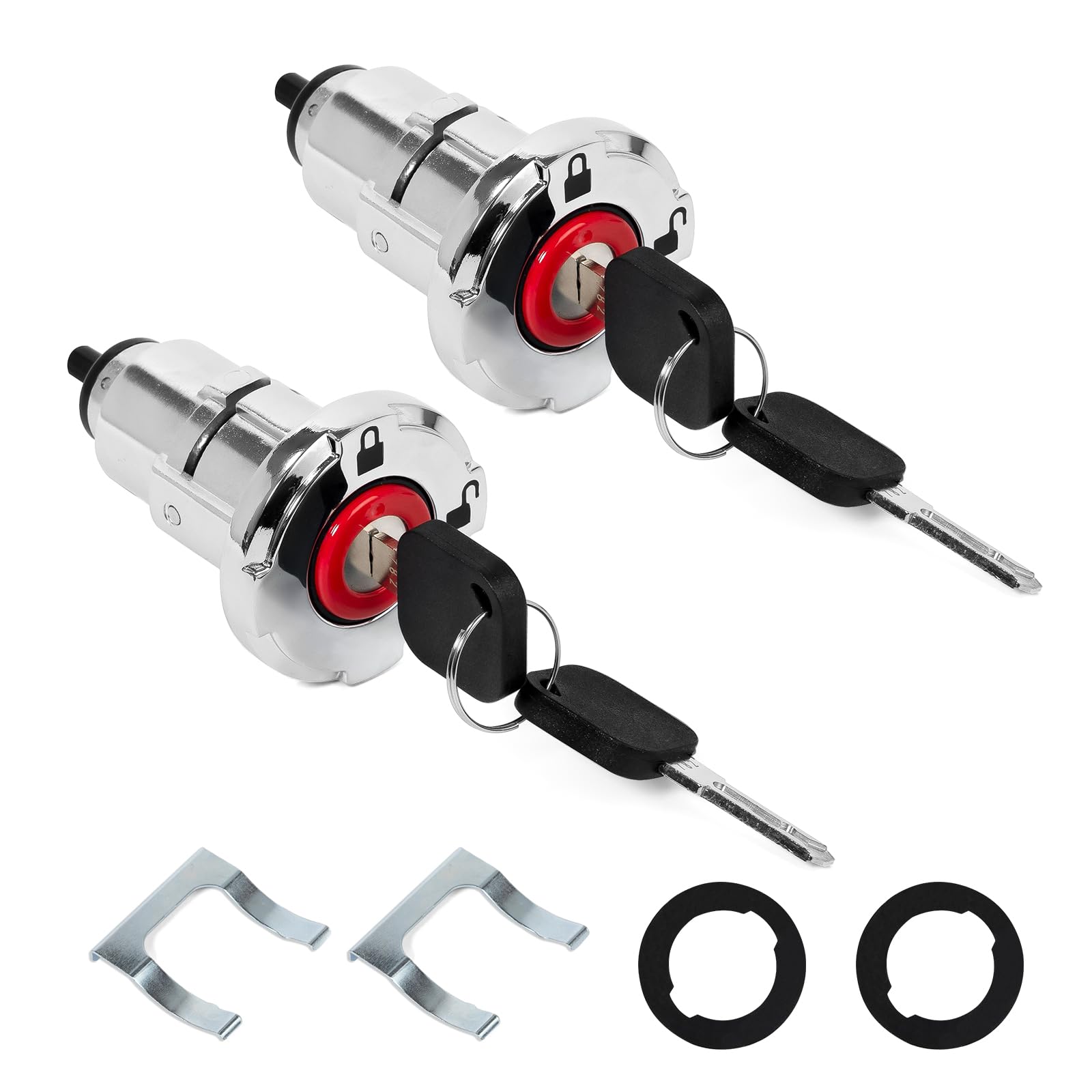 Photo 1 of sosanlon 7748-2PK Truck Tool Box Locks Replacement Compatible with Weather Guard -01 & -02 Series Truck Boxes, 2 Locks Keyed Alike