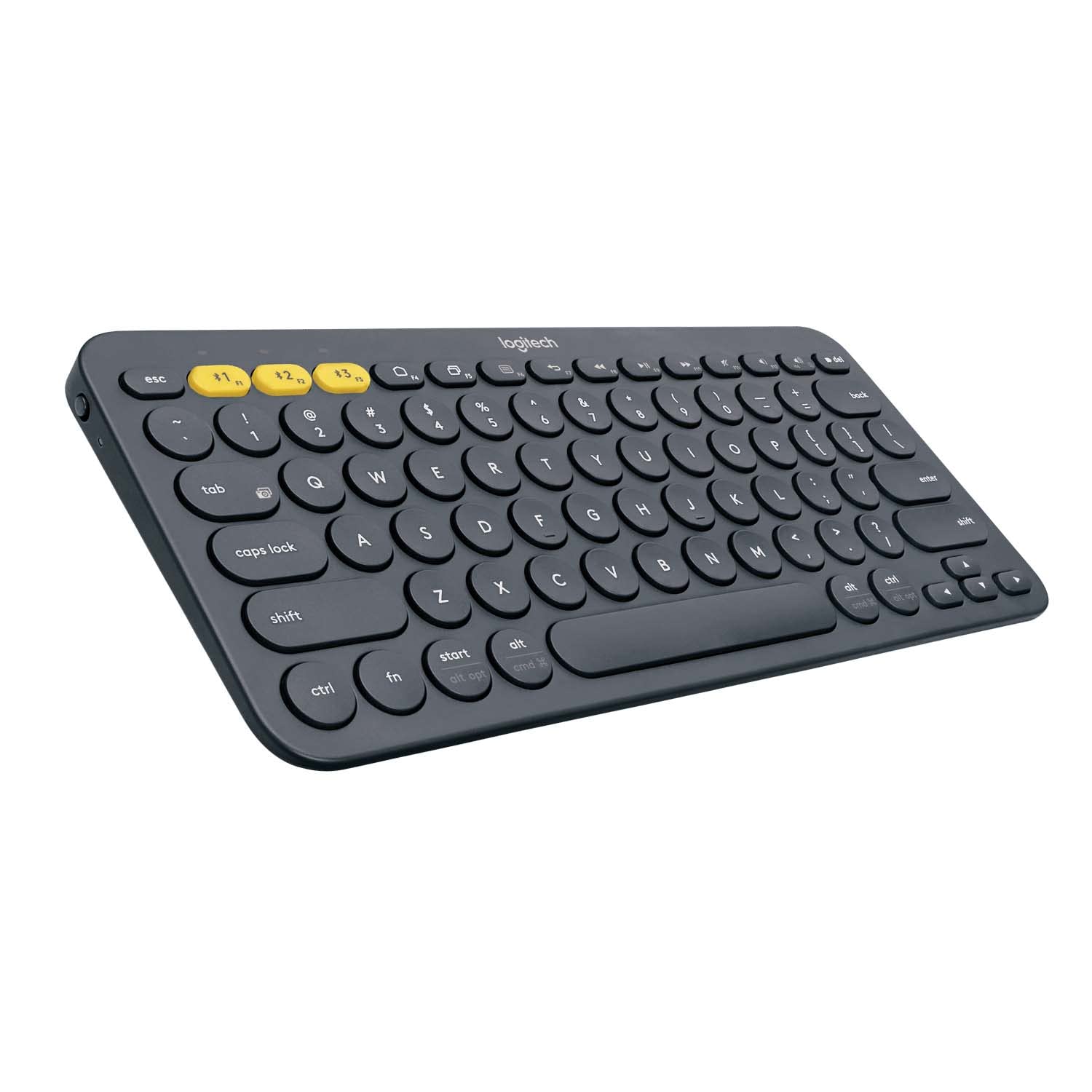 Logitech K380 Pebble Multi-Device Bluetooth Keyboard – Windows, Mac, Chrome OS, Android, iPad, iPhone, Apple TV Compatible – with Flow Cross-Computer Control and Easy-Switch up to 3 Devices –Dark Grey