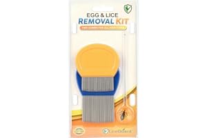 LiceGuard Lice Comb Kit, 2 x Stainless Steel Nit Combs & 1 x Magnifying Pick, Removes Lice, Nits & Eggs Fast, Suitable for Ki
