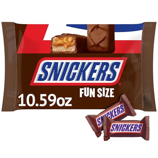 SNICKERS NFL FOOTBALL FUN SIZE CHOCOLATE CANDY BARS, 10.59 OZ BAG