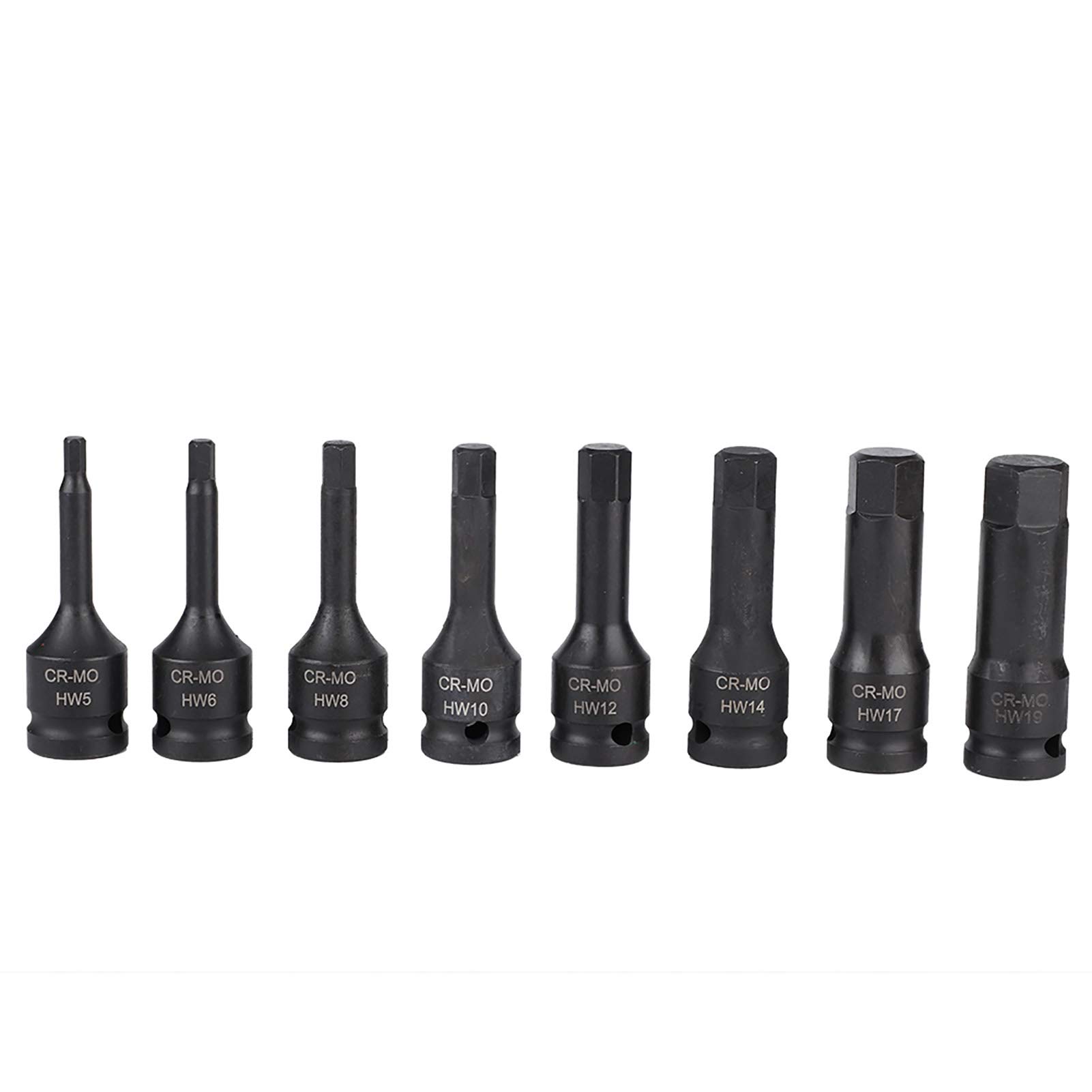8 Pcs 1/2 Inch Drive Air Allen Hex Key Bit Set H5-H19