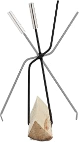 Relaxdays 5 Piece Fireplace Tool Set Steel Stand Tongs Shovel Poker Ash Broom view 7