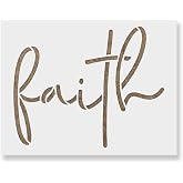 Faith Script Stencil - Letters Stencils, Spiritual Stencil, Word Stencil, Letter Stencils, Faith Word Stencil