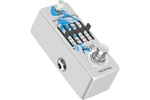 HAFAIR Guitar EQ Pedal, 5 Band Equalizer Effect Pedal(100Hz, 250Hz, 630Hz,1.6kHz, 4kHz±18dB) for Guitar Beginner Study, True Bypass