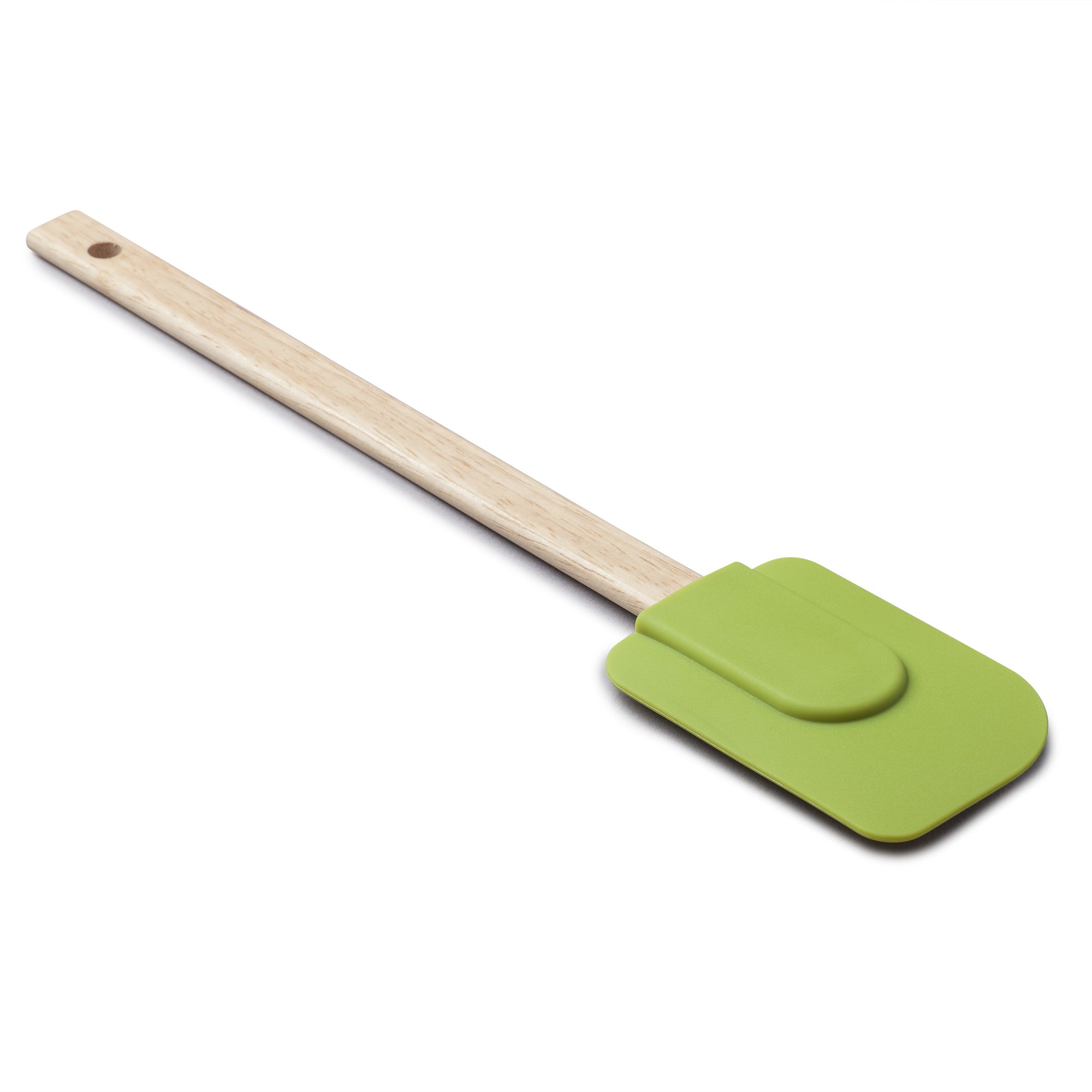 Zeal J212L Silicone Non Stick Spatula with Wood Handle (31cm) Lime