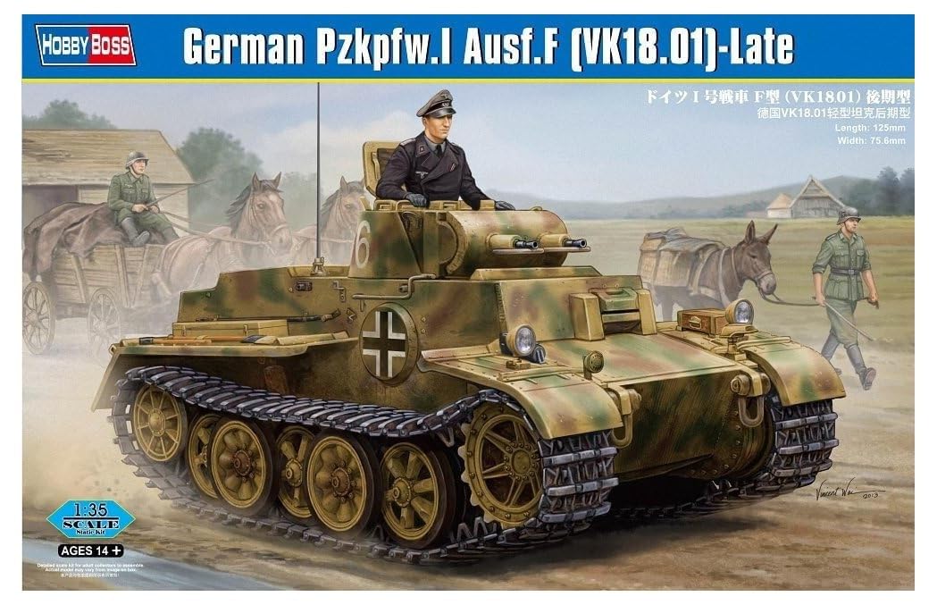 Hobbyboss 1:35 Scale German Pzkpfw.I Ausf F (VK1801) Late Assembly Kit