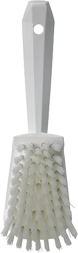 Vikan 41925 Stiff Washing Scrubbing Hand Brush 270mm Short Handle White view 4
