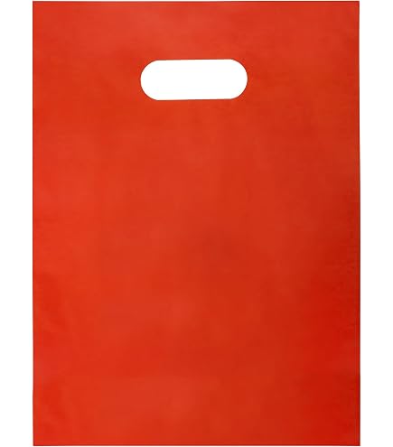 Bolsas De Compras De Plástico Con Mango Troquelado, 9 X 12
