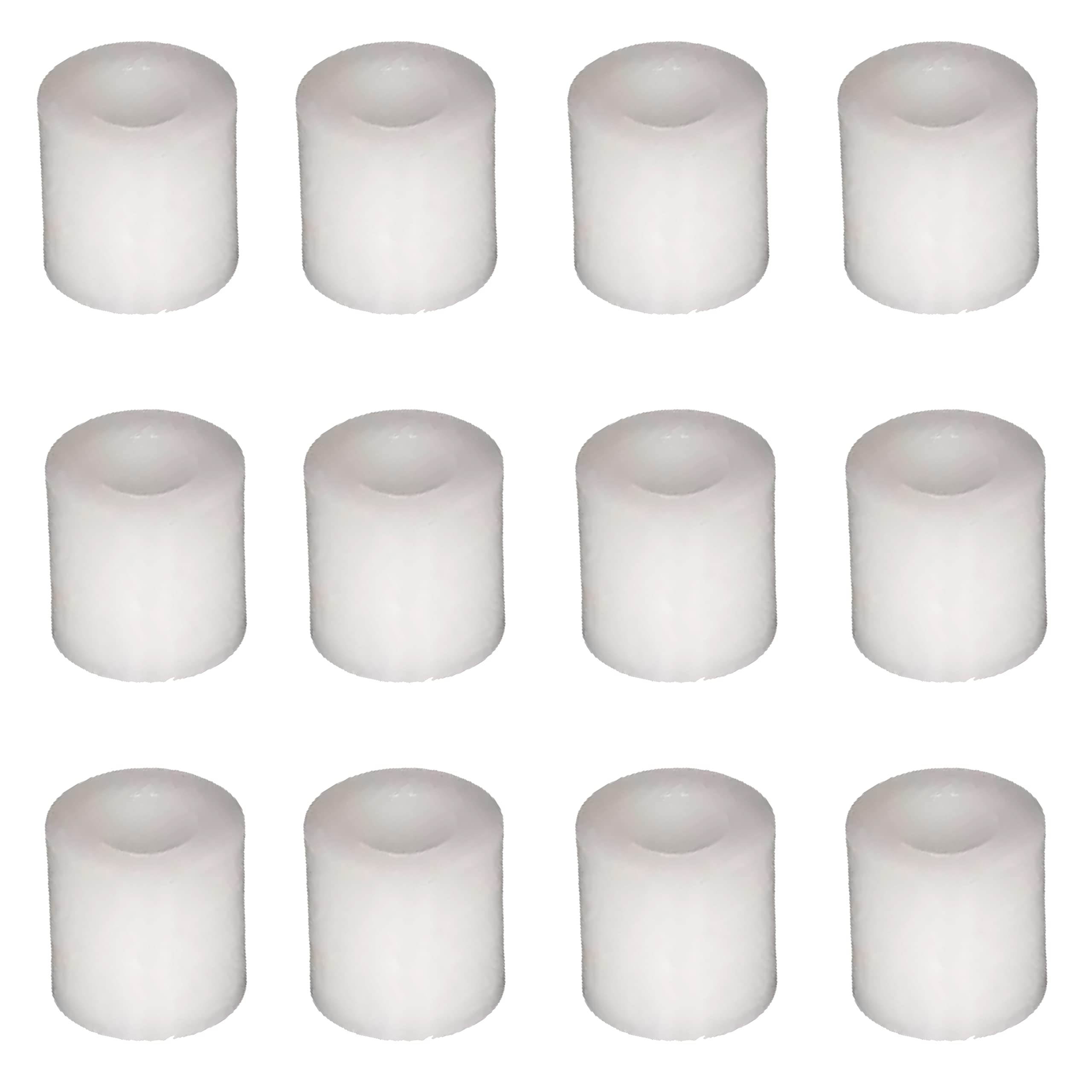 M4 x 15mm White Nylon SPACERS Plastic Standoff Washers Outside Diameter 8mm (Pack of 12) — image 1