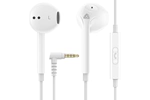 LUDOS ZENITH Wired Earbuds in-Ear Headphones, 2 Years Warranty, Earphones with Microphone, Corded for 3.5mm Jack Ear Buds for iPhone, Samsung, Computer, Laptop, Kids, School Students, Women, Small Ear
