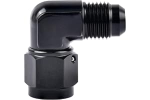 EVIL ENERGY Female to Male An4 Flare Aluminum Black 4An 90 Degree Swivel Mount Adapter