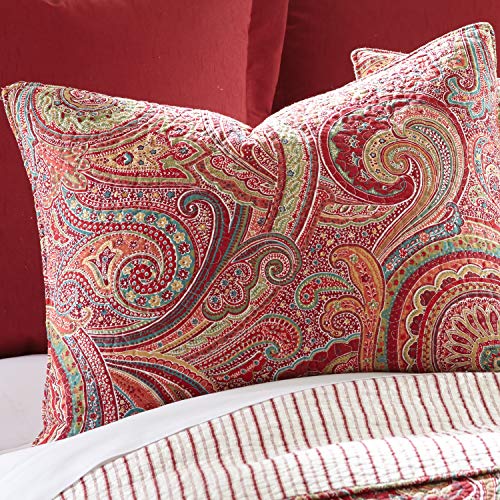Levtex Home Spruce Red Quilt Set King Quilt + Two King Pillow Shams