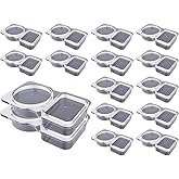 20 Pack Snack Containers with Lid, Leakproof Dipping Containers with 2 Compartments BPA-Free, Portion Control Condiment Conta