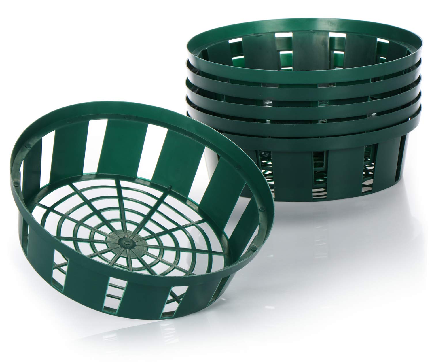 com-four® 6x Planting Baskets for Bulbs, Planting Bowl for Growing and Storing Bulbous Plants, Small Green Onion Basket (06x planting bowl - 22cm)