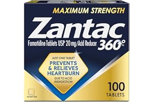 Zantac 360 Maximum Strength Tablets, 100 Count, Heartburn Prevention and Relief, 20 mg