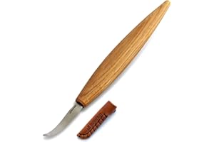 BeaverCraft Wood Carving Hook Knife SK4s Long 2.4'' - Spoon Carving Tools – Spoon Whittling Knife for Professional Carvers & 
