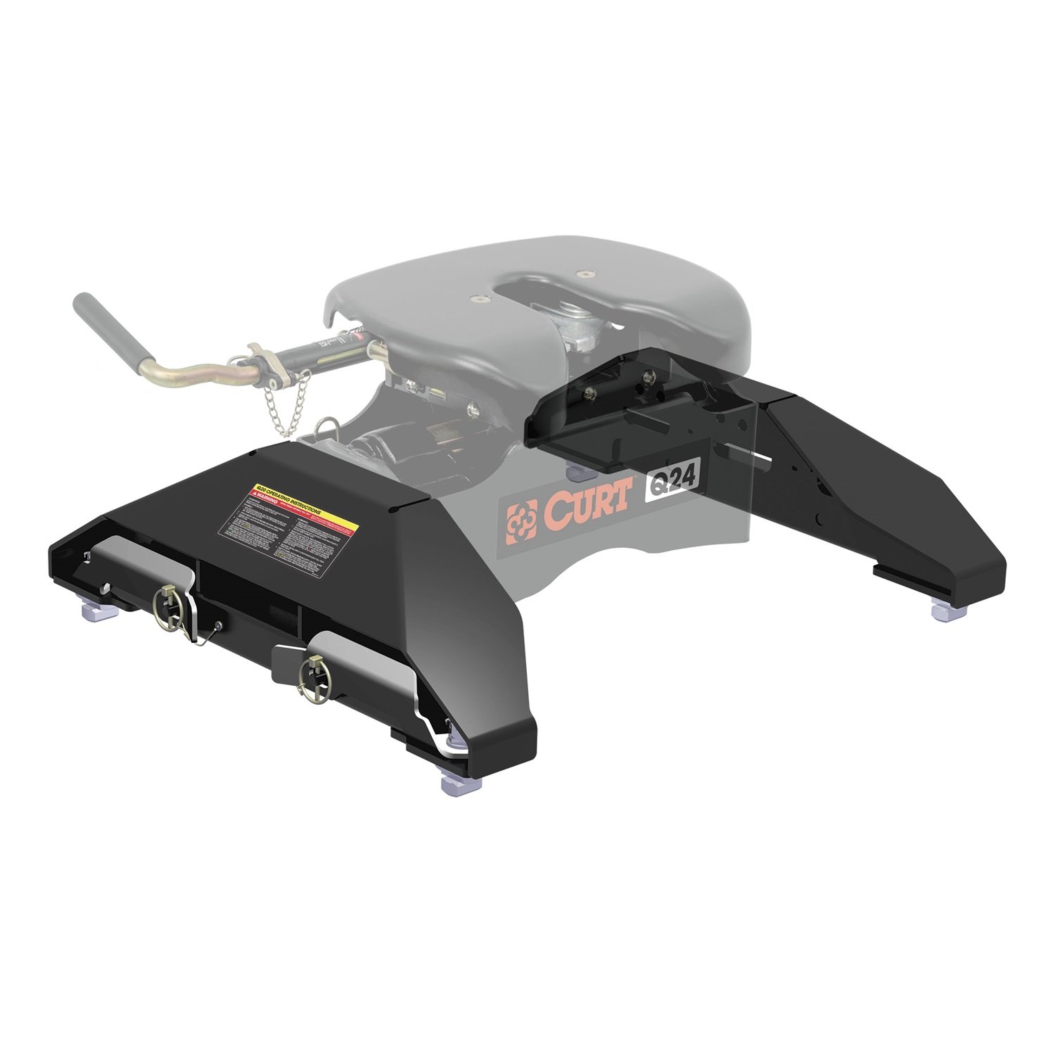 CURT 16025 Black Replacement Chevrolet, GMC Puck System 5th Wheel Legs, 25,000 lbs, Hitch Head Required