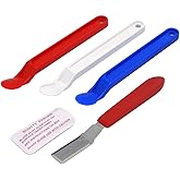 Scotty Peelers Label &amp; Sticker Remover - 3 Plastic Red, White, Blue and 1 Metal Blade with Cover